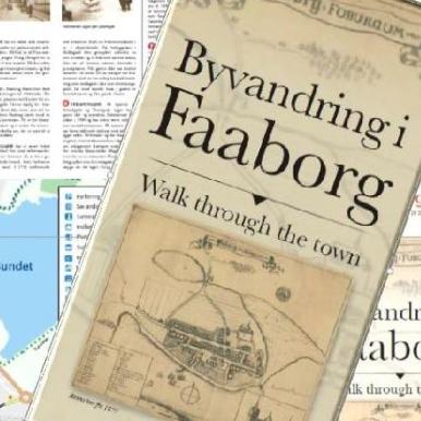 Forside af kort til byvandring i Faaborg