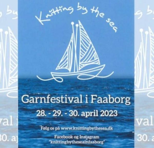 Garnfestival Knitting by the Sea | logo med dato for festivalen 2023