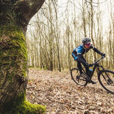 MTB rytter i Svanninge bakker illustrerer event under Faaborg Vinterdage