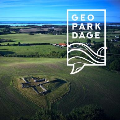 Geopark Dage vandretur med borgmester som guide foto af Finstrup Kirkeruin set fra luften