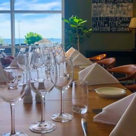 Udsigt til lokalerne hos Klinten Gastronomi