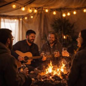Fællessang ved bålet - Faaborg Vinterdage