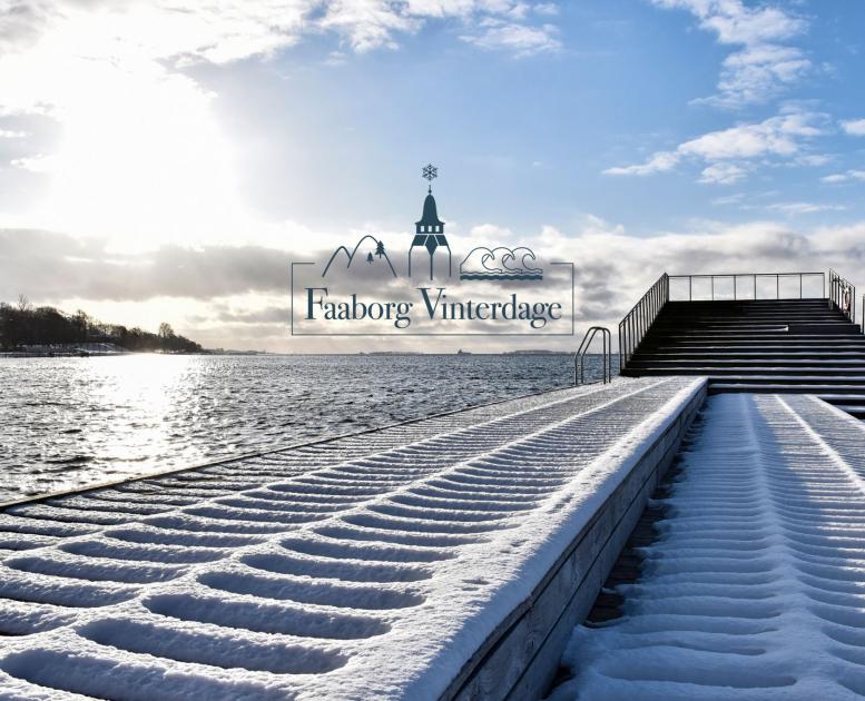 Faaborg Vinterdage 26.-28. januar 2024 illustreret med Faaborg Havnebade med sne